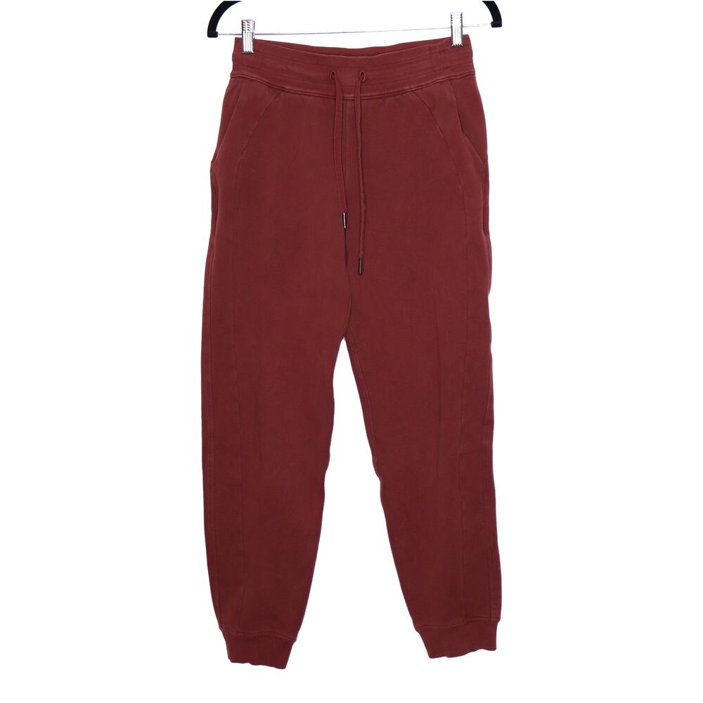 LULULEMON Scuba High-Rise Jogger Date Brown Cotton Terry Active Women's 4